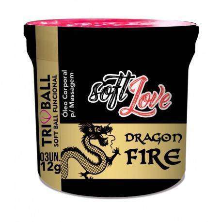 Soft ball triball Dragon Fire - quente, super quente e excitante c/ 3 unidades - Soft Love