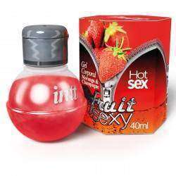 Fruit Sexy Intt Morango com Champagne gel comestivel para sexo oral 40ml - INTT