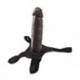 Cinta com prótese peniana realístico - Strap On - cor preta 18,5x4,5 cm