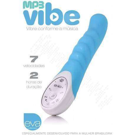 Vibrador MP3 Vibe - Vibre conforme a Música - Azul - Eva Collection