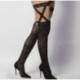 Meia calça lisa 7/8 preta com detalhe na coxa que realça as pernas - YAFFA Lingerie