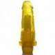 Pênis Jelly aromatizado Abacaxi - 14,5 x 4 cm amarela translúcida - com vibrador multivelocidade
