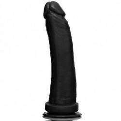 Pênis maciço e flexível com ventosa - 18,5 x 4,5 cm na cor preto
