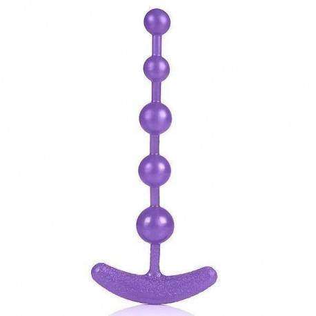 Anal Beads Plug Anal na cor lilás 18cm