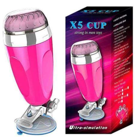  Masturbador Lanterna Masculino em Cyberskin - X5 Cup - em forma de Vagina com a presença de ventosa para uma fixação boa