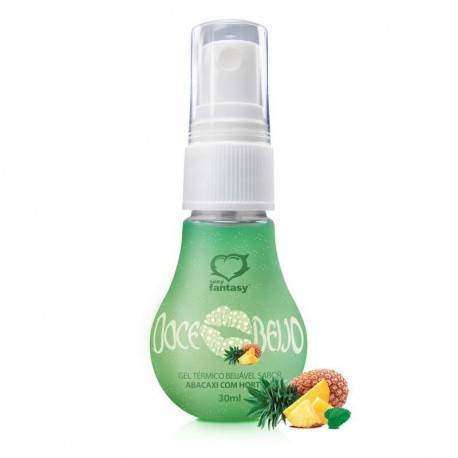 Doce Beijo aquece para sexo oral aroma Abacaxi com Hortelã 15ml - SEXY FANTASY