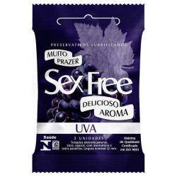 Preservativo com Aroma Uva Lubrificado - SEX FREE c/ 3 Un