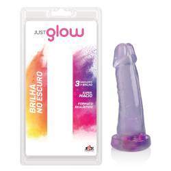 Pênis com LED 8 - 16 x 4 cm Translúcido 3 modos de brilho - Just Glow