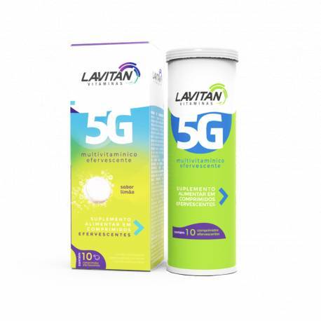 Multivitamínico Lavitan 5G Efervescente Sabor Limão com 10 comprimidos - CIMED