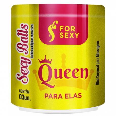 Sexy Balls - Bolinha Mágica Queen para Elas - Excitante Feminino Vibrante HOT c/ 3 unidades - For Sexy
