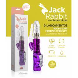 Vibrador Jack Rabbit Rotativo Clássico e Plug Anal 36 modos de Vibração