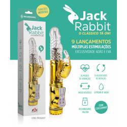Vibrador Rotativo Jack Rabbit Clássico Coelhinho RECARREGÁVEL 36 modos de Vibração