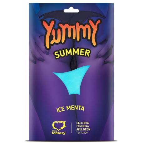 Calcinha Comestível Solúvel Yummy Summer NEON ICE Menta - Sexy Fantasy