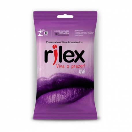 Preservativo RILEX c/ 3 Un.- Uva