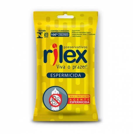 Preservativo Lubrificado com Espermicida RILEX 3 unidades