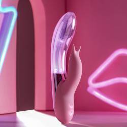 Luminous Dream Lover - Vibrador Rosa com Luz LED Duplo Motor Ponto G e Clitóris Recarregável