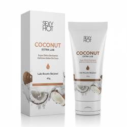 Coconut - Lubrificante Íntimo Extra Lub Beijável Sabor Coco 60g 
