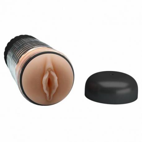 Masturbador Vagina Emily Transparente C/ Estimulador para Cabeça do Pênis - Pretty Love 