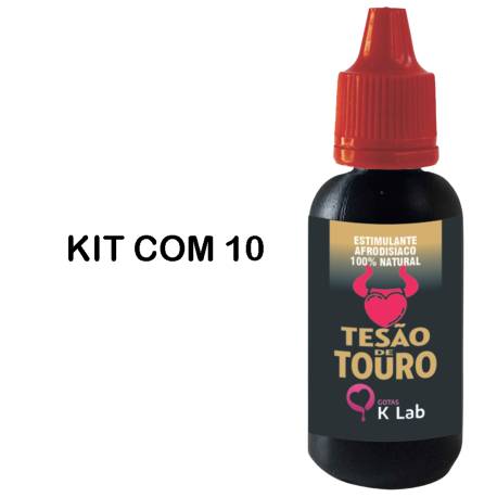 KIT COM 10 TESÃO DE TOURO 15 ml