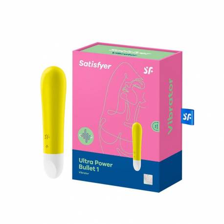 Satisfyer Ultra Power Bullet 1 com 12 vibrações a prova dágua 7x2,3cm Amarelo