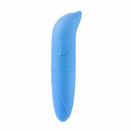 Vibrador Ponto G com Formato Golfinho Azul