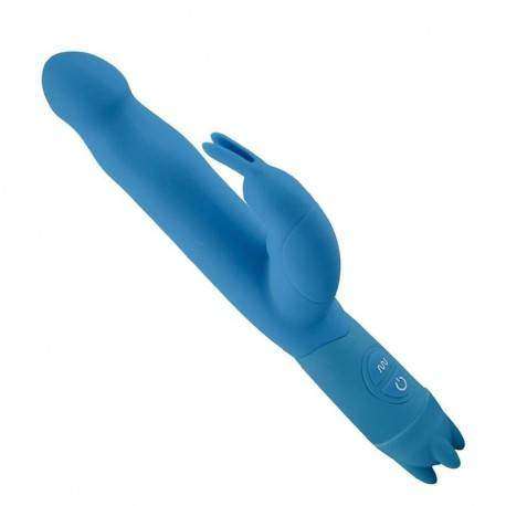 Vibrador Ponto G Plug Lateral Honey Bunny -Azul - Coleção Aphrodisia