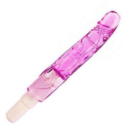 Vibrador Jelly Penis Estimulator com Vibro 22,5 x 3 cm cor Rosa