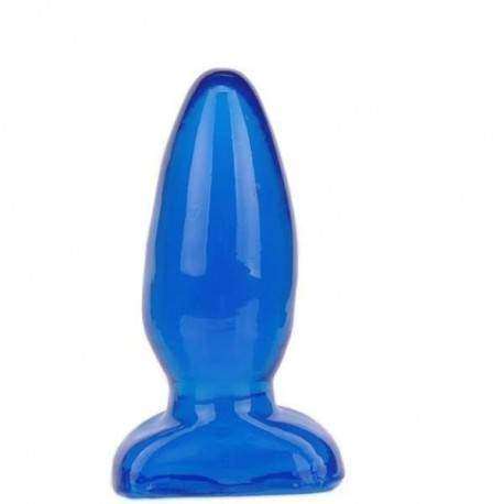 Plug Anal em Jelly medidas 10 X 3,5 cm - Azul