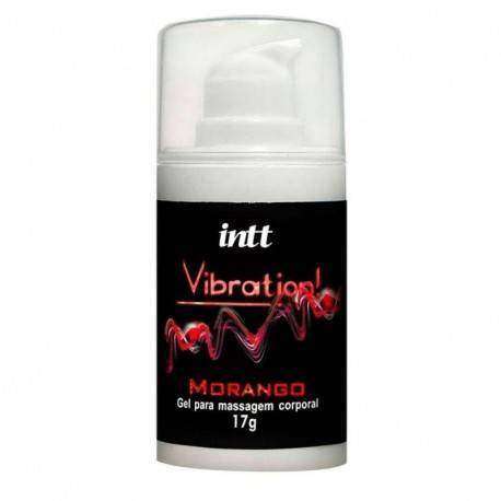 Vibrador líquido Vibration Morango - INTT - Estimula Vibra Excita - 17 g
