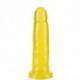 Pênis em Jelly Super Macio e Flexível Amarelo 13,5 x 3,3 cm