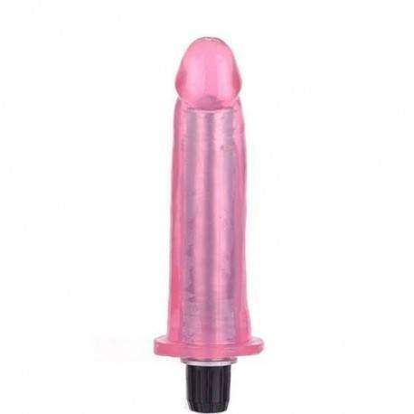 Pênis em Jelly com Vibrador Rosa 15 x 3,5 CM