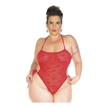 Body modelo Sensual Renda Plus Size - Pimenta Sexy - Vermelho