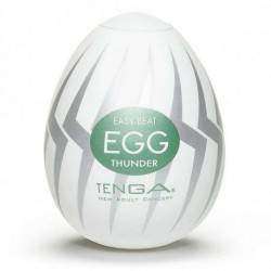 Tenga Egg - THUNDER (Ovo masturbador com textura e lubrificante siliconado)