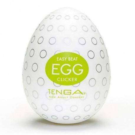 Tenga Egg - Clicker (Ovo masturbador com textura circulos com lubrificante)