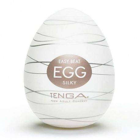 Tenga Egg - Silky (Ovo masturbador com textura circulos com lubrificante)