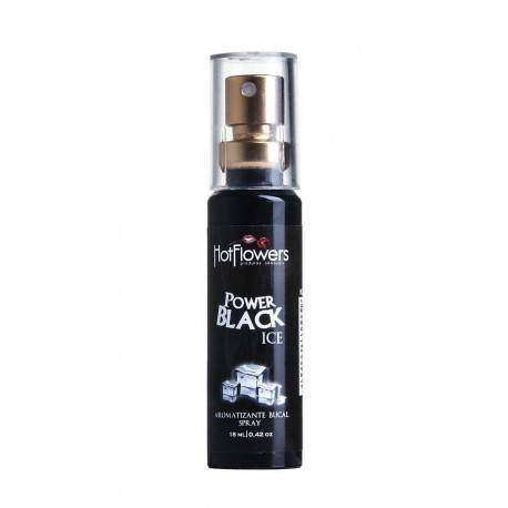 Aromatizante Bucal Power Black Ice Spray 18ml - Hot Flowers