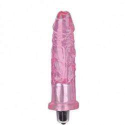 Pênis macio e flexível com Vibrador 12 x 3 cm cor Rosa