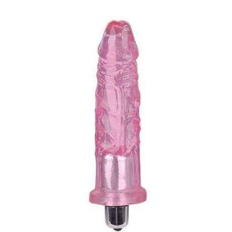 Pênis macio e flexível com Vibrador 12 x 3 cm cor Rosa