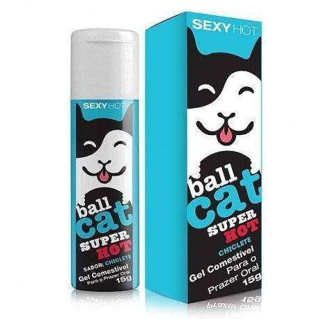 Gel comestivel para Sexo oral BALL CAT - Super Hot - Sabor Chiclete - 15g