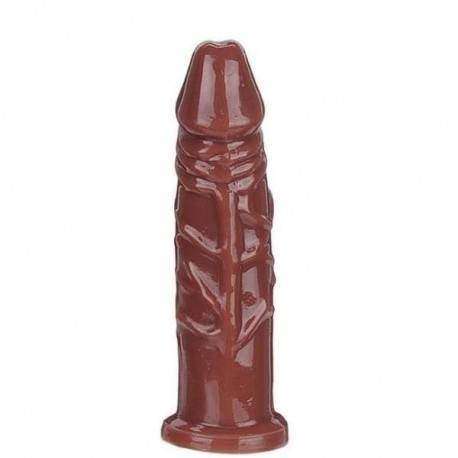 Pênis macio e flexível 12 x 3 cm cor Chocolate
