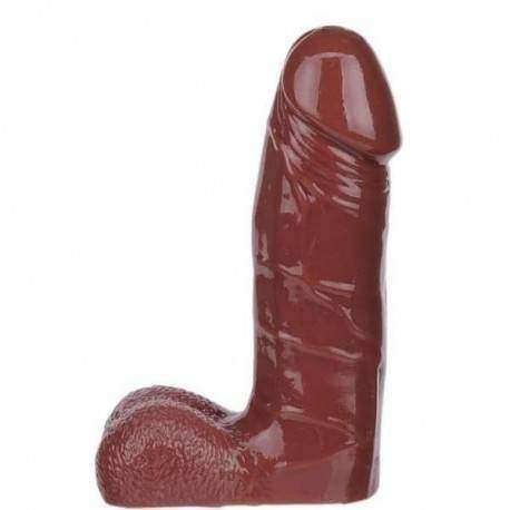 Pênis Realista flexível 15 x 4 cm cor Chocolate