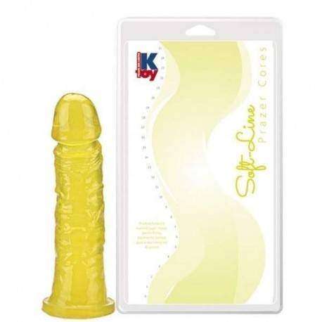 Pênis macio e flexível 17,5 x 3,8 cm cor Amarelo