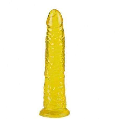 Pênis macio e flexível 18 x 3,5 cm cor Amarelo