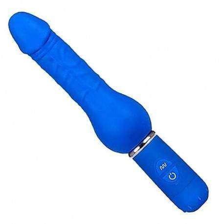 Vibrador Fantasy Bliss Silicone 14 x 4,5 cm - Azul- Coleção Aphrodisia