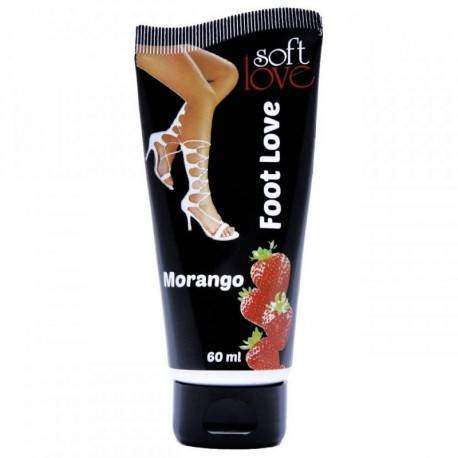 Foot Love hidratante para os pés beijável 60ml - foot fetish Morango - SOFT LOVE
