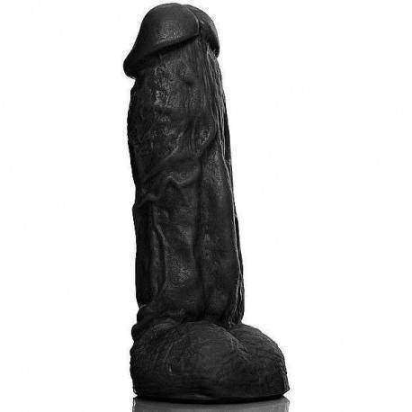 Pênis Realista flexível com escroto Kong - 19,5 x 5,5 cm na cor preto