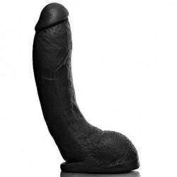 Pênis Realista flexível Bengala com escroto 21 x 5,5 cm na cor preto